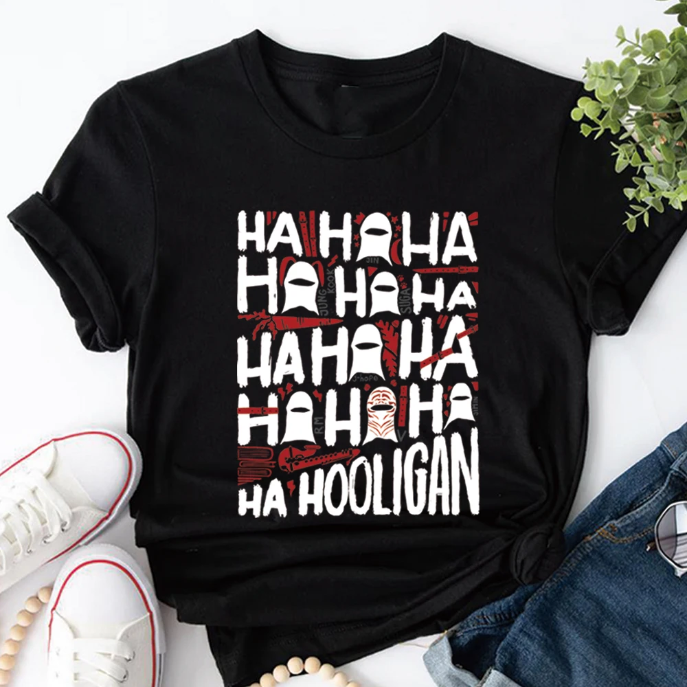 Hooligan Lyric T-Shirt Lustiges Kpop T-Shirt Retro Ha Ha Ha Grafik-Shirts Harajuku Konzert-T-Shirt Unisex Kurzarm-Oberteile Fan-Geschenke – Detail 5