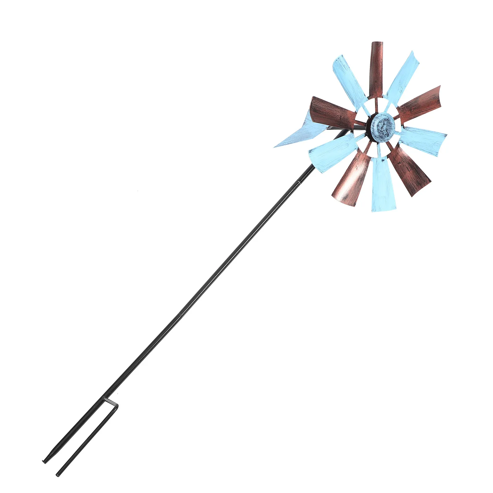 Rotating Garden Windmill for Yard Owners to Improve Visual Interest Outdoors, 1 Pc Multicolor Iron Decoration