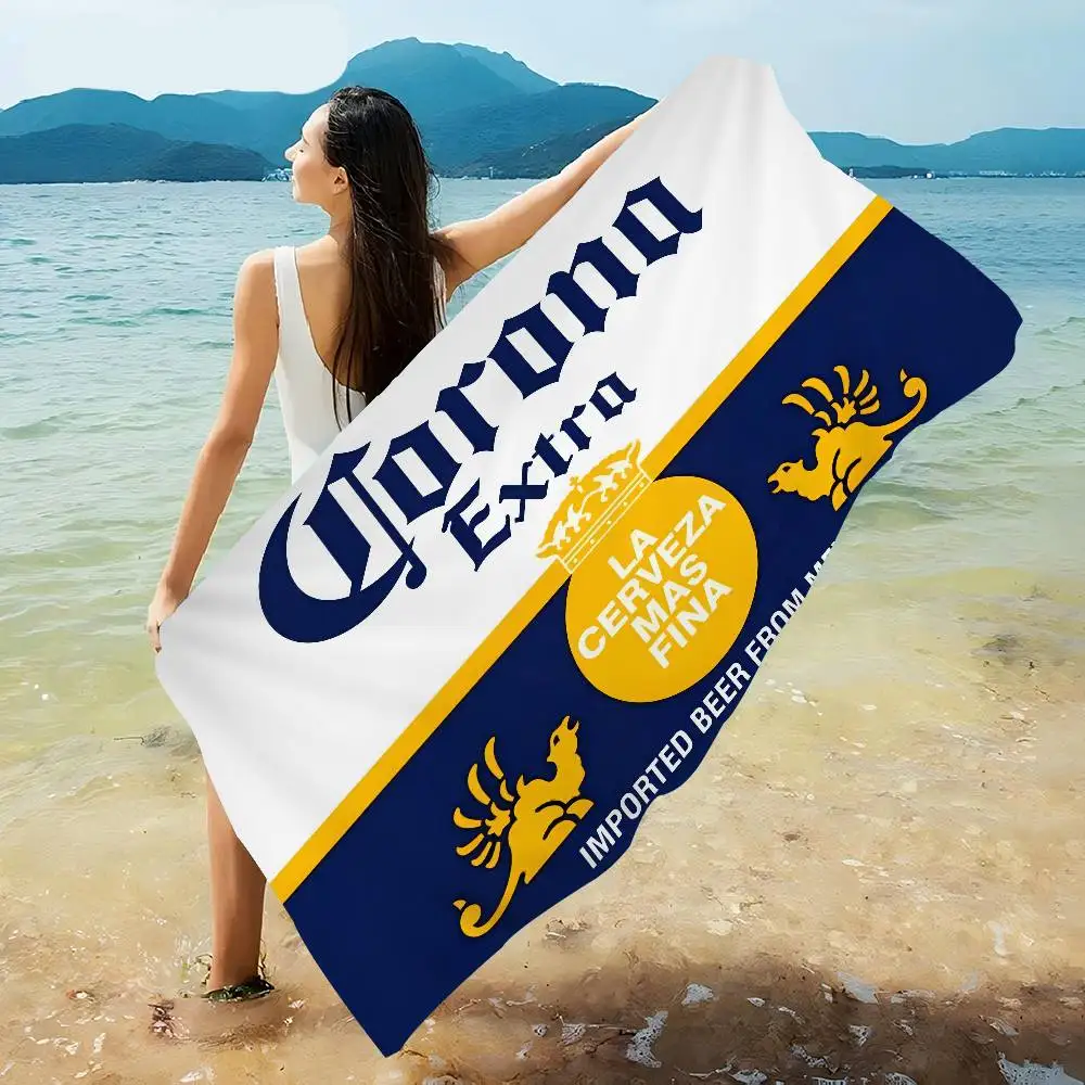 C-Corona E-Extra Beer Beach Towel Colorful Bath Towels For Girl Microfiber Quick Dry Custom Sand Free Beach Yoga Spa Gym Pool