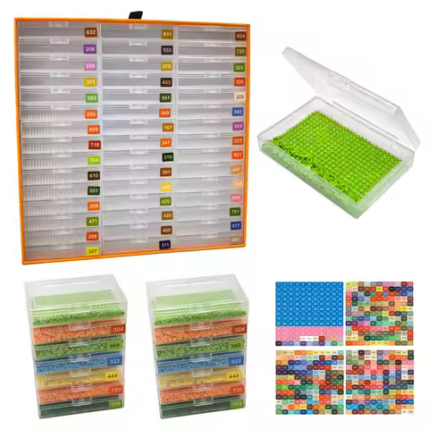 15/30/45Pcs/Set Diamond Painting Storage Box Trays with Lids For DIY Beaded Jewellery and Craft Storage Suitable for Diamond Art