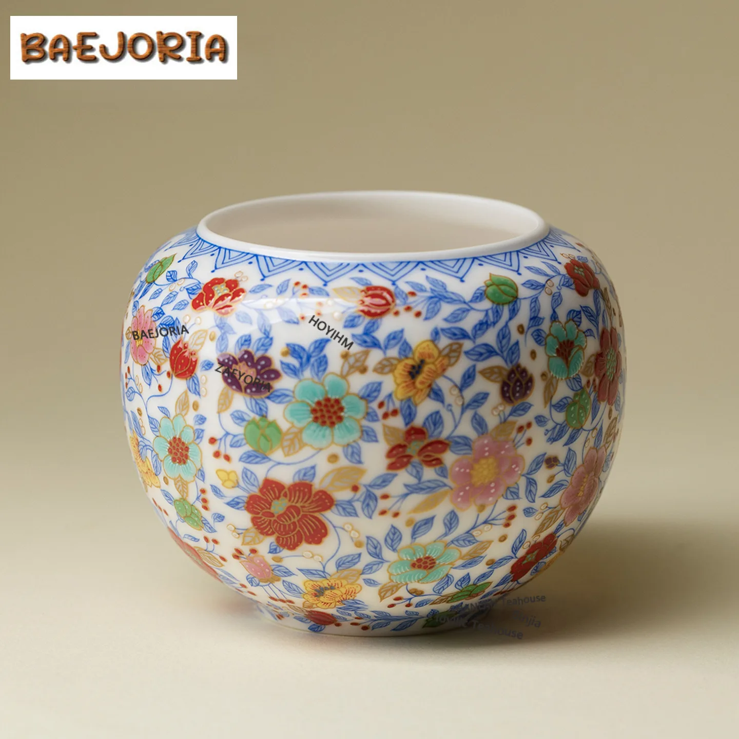 Pastels Thousands Of Flowers Jianshui Tea Wash Bowl Tea Residue Bucket Tea Dust Cylinder Barrel Household Chaxi Decoration Gifts