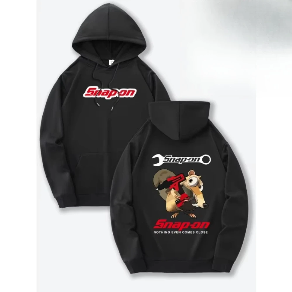 2026 Retro Tool Element Oversized hoodie Cute Animal Back Graphic Pullover Sweatshirt Mechanic Daily Streetwear Casual Hoodie