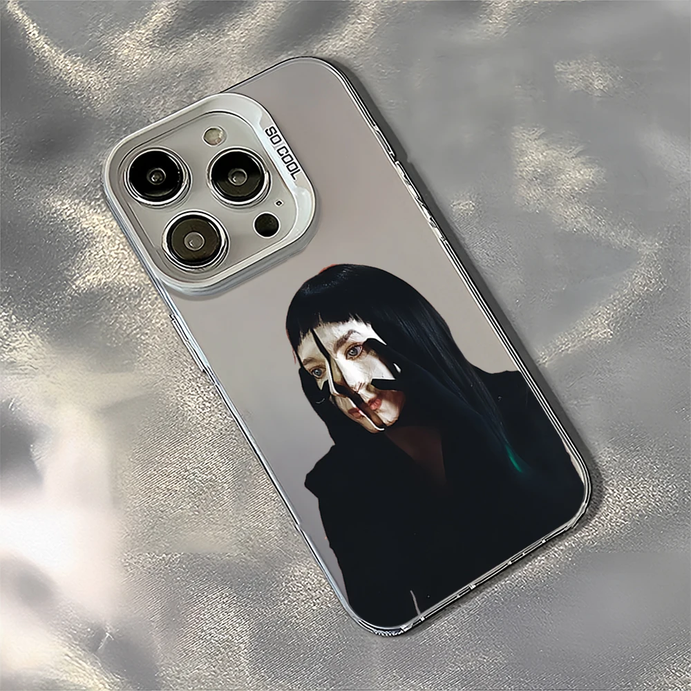 Singer Allie X Girl With No Face For iPhone 11 12 13 14 15 16 Pro Max Plus Black White Shockproof Cover Laser IMD Phone Case