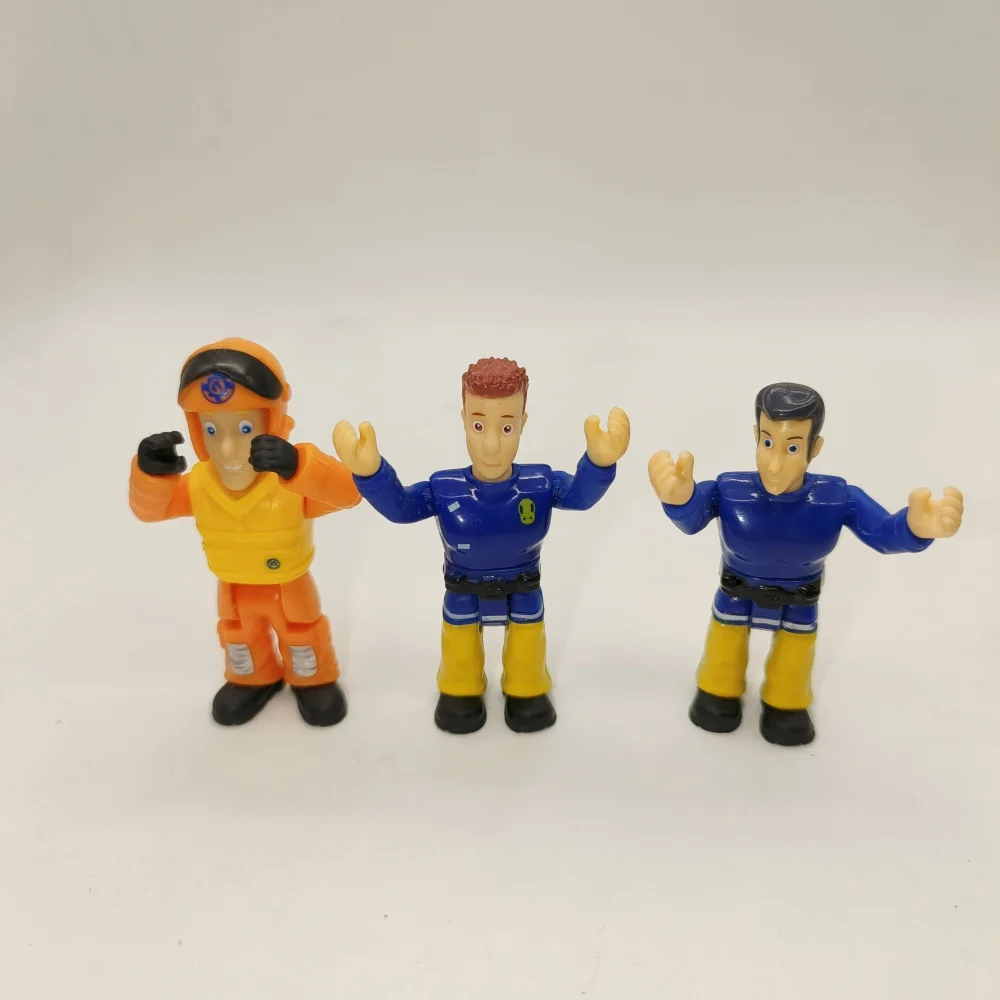5/8pcs/Set Fireman Sam Figures Toys Joint Movable Anime Fire Woman Action Figuras Dolls for Kids Birthday Xmax Gift