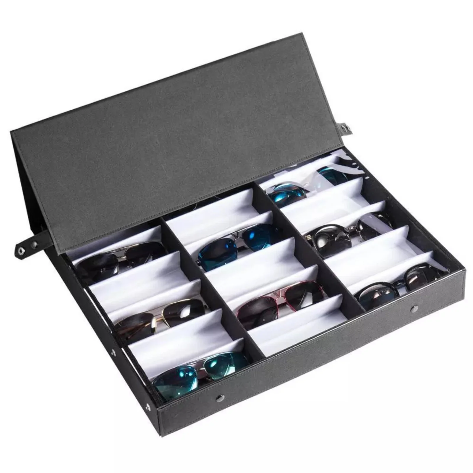 18 Grid Sunglasses Display Eyewear Glasses Box Holder Case Storage Organizer