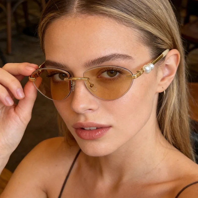 

New cyberpunk futuristic integrated sunglasses Internet celebrity disco sunglasses personality glasses