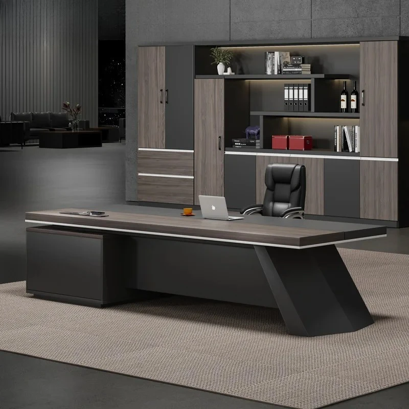 

BBoss office simple modern table and chair combination class desk single president manager office furniture