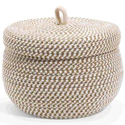 Small Cotton Rope Woven Storage Basket With Lid ganizer Baskets Decorative Boxes For Kitchen Bedroom Bathroom Woven Basket