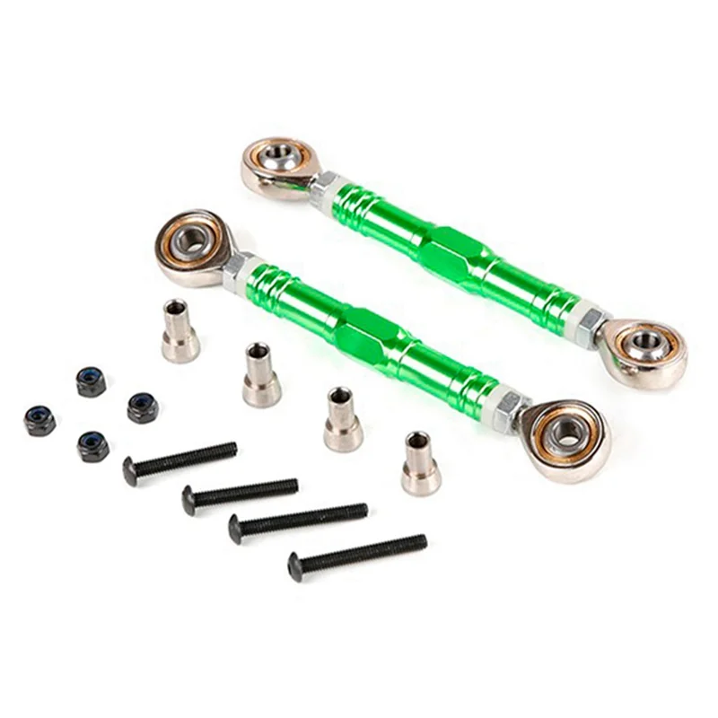 A19Q-CNC Metal Tie Pull Rod Set For 1/5 HPI KM ROVAN BAJA 5B 5T 5SC SS Rc Car  Accessories Green