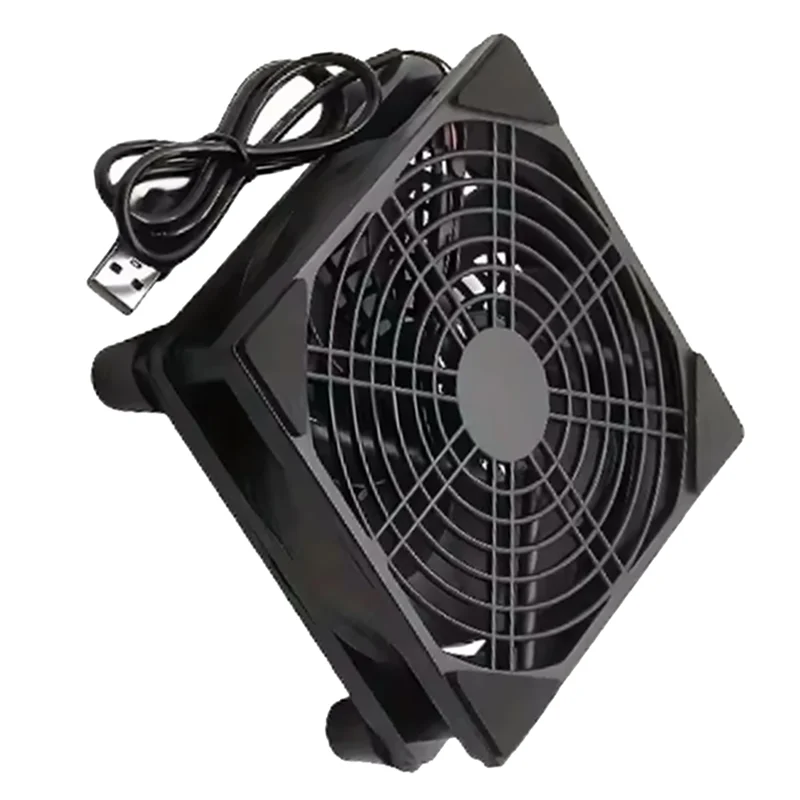 Router 120Mm Fan Diy Pc Cooler Wire-Free 12Cm Box Cooling Fan Wireless Silent Dc 5V Usb Power With Screws Protective Net For Tv