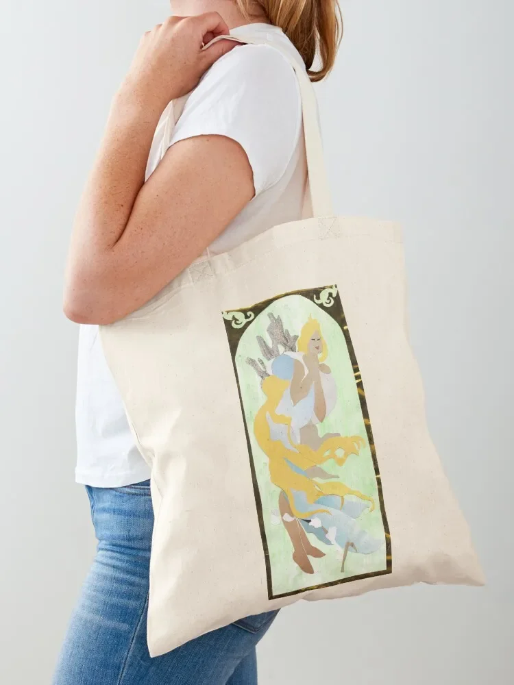 

Spring Collage Alphonse Mucha Tote Bag Women's bag canvas tote Lady bags handbag