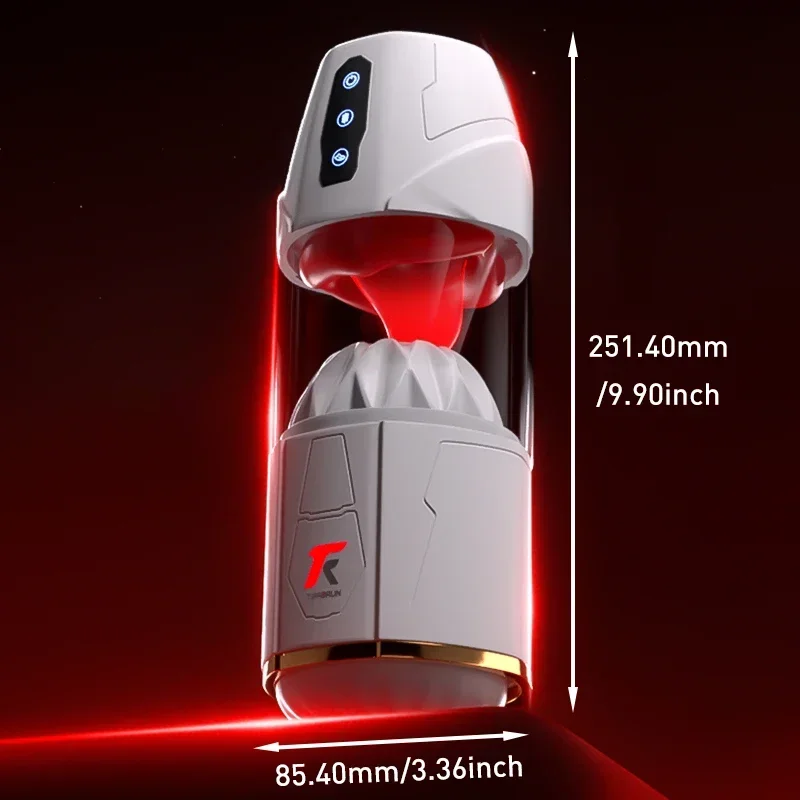 Yeain الرجال التلقائي جهاز استمناء الكبار لعبة الجنس اللسان لعق مص تهتز القضيب المدرب ساخنة الاستمناء للذكور #5