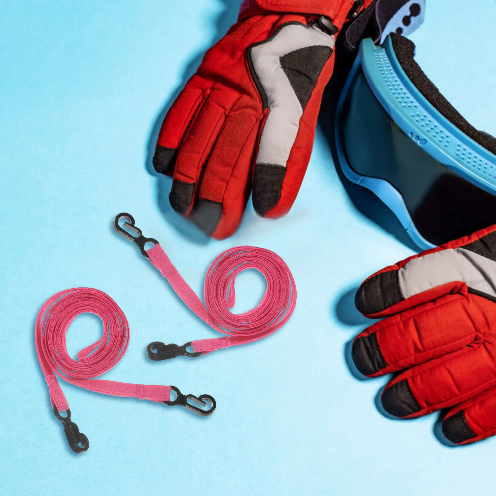 

2Pcs Glove Strap Nylon Portable Anti-Lost Mitten Rope Winter Gloves Holder Reusable Durable Multifunction Clip