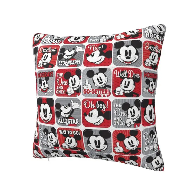 Custom Luxury Mickey Mouse Cushion Cover 40*40 cm Polyester Throw Pillow Case for Living Room Bedding Sofa Pillowcase