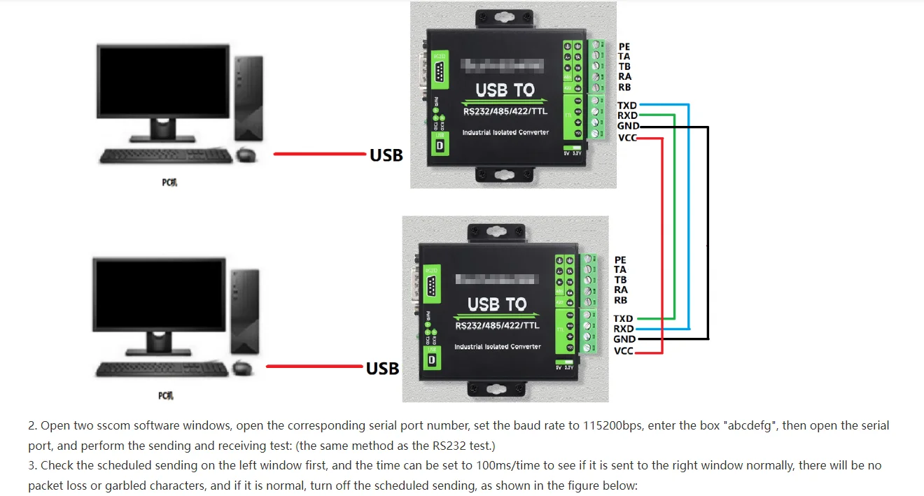 USB-zu-RS232/RS485/RS422/TTL-Konverter, industrieller Isolationstyp, FT232RNL-Chip-Schema – Detail 21