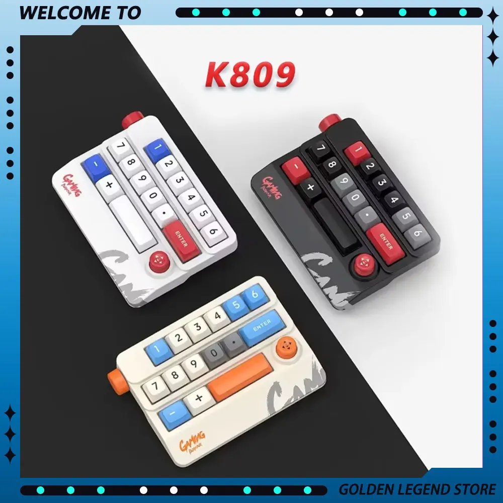 K809 Gaming E-sports Keyboard Hot Plugging RGB Aluminum Alloy Customized Mechanical Gaming Keyboard Macro Defined Joystick Gifts