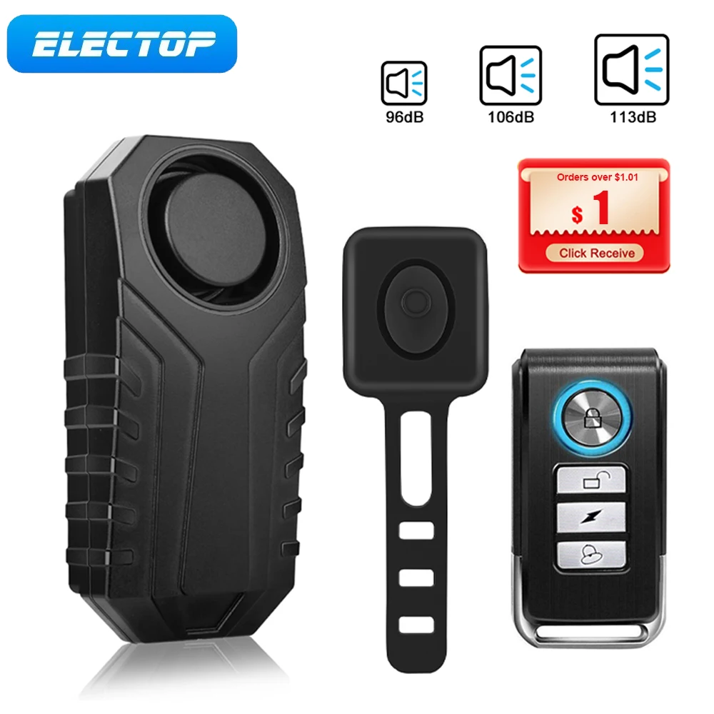 AliExpress ELECTOP Bicycle Alarm Remote Control Waterproof Electric Motorcycle Scooter Bike Wireless Security