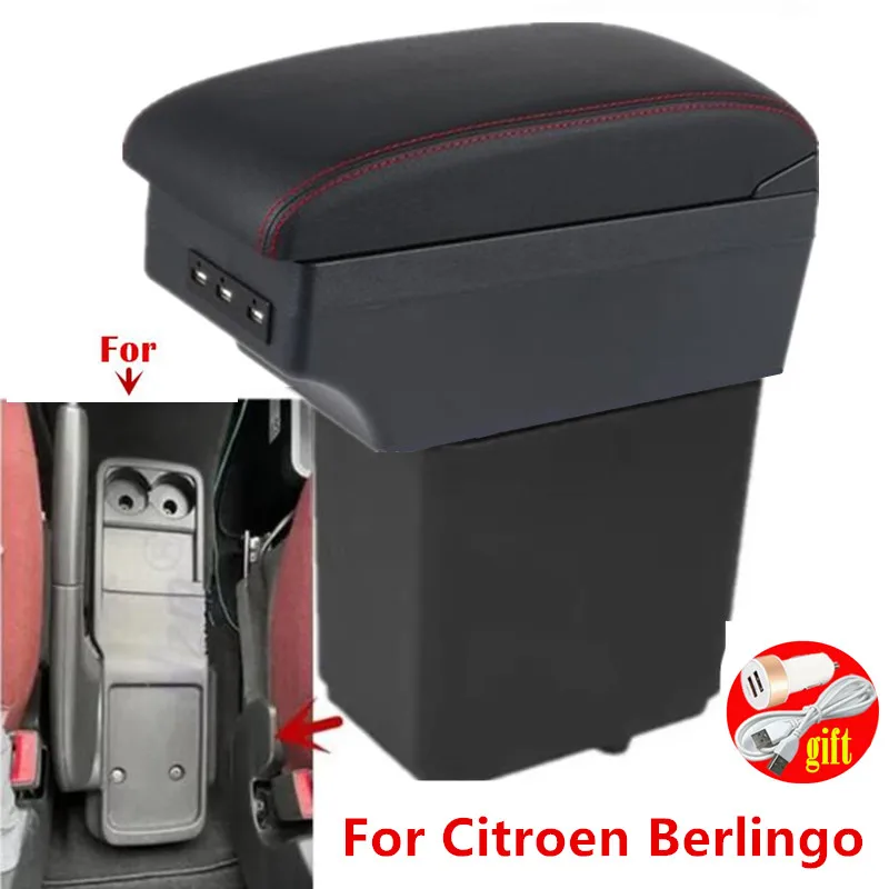 Car Armrest box For Citroen Berlingo Armrest box For Peugeot Partner tepee Storage box Dedicated Retrofit Car Accessories