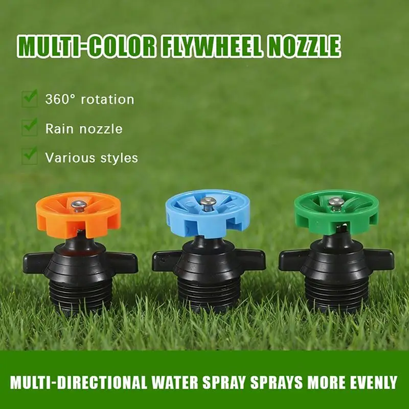 Rotatable Irrigation Dripper Garden Small Drip Irrigation System 6 Holes Atomizing Sprinkler Balcony Yard Watering Nozzle