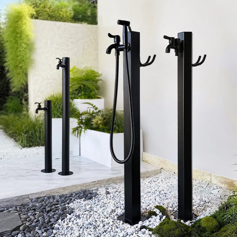 Outdoor faucet column tall courtyard garden watering shower spray antifreeze and rust all copper faucet