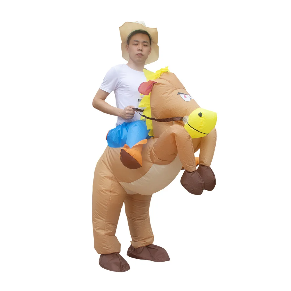 Halloween Carnival Inflatable Ride A Horse Costume Funny Party Cosplay Suit