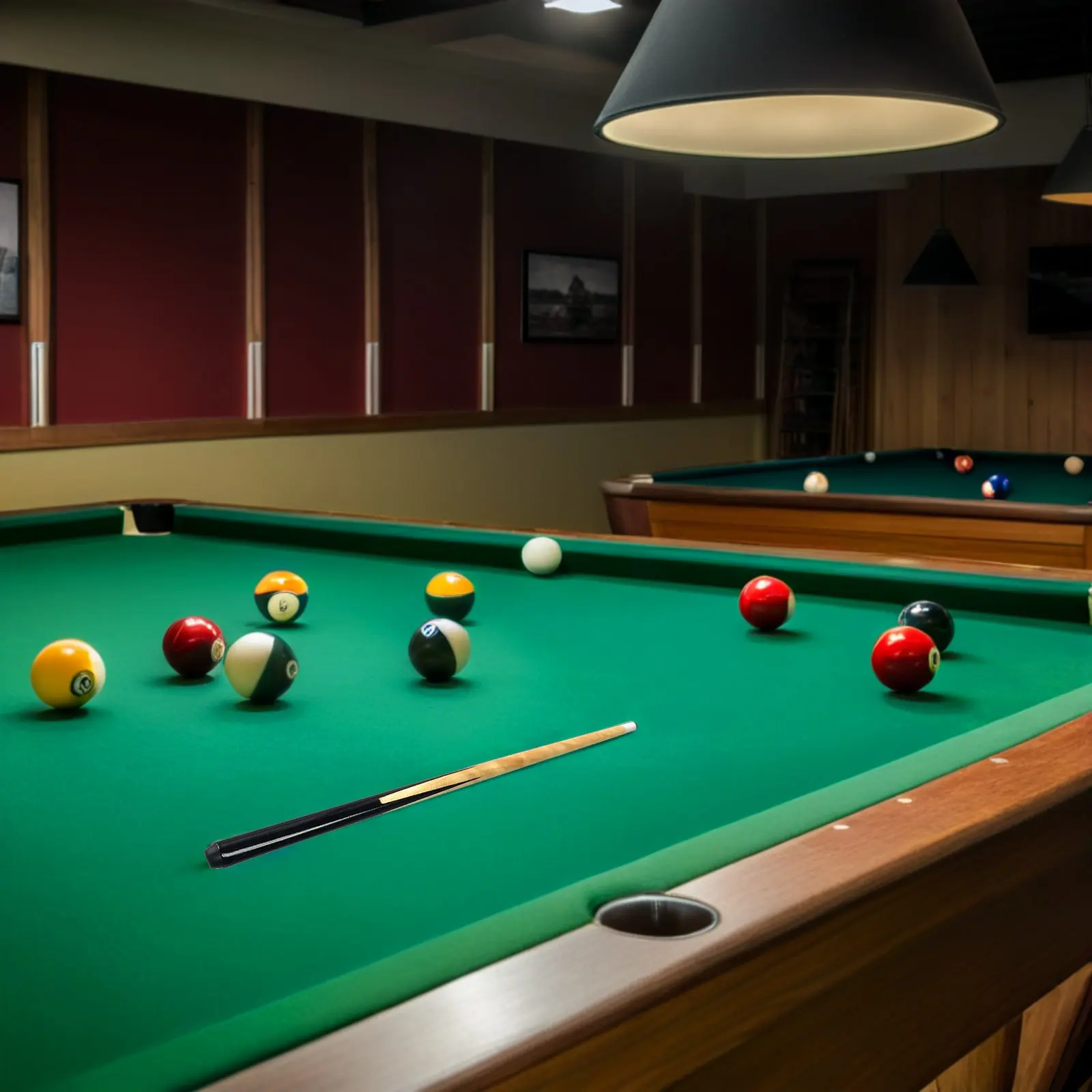 

1Set Short Billiard Cue Stick Wooden Pool Cue for Tight Spaces Better Breaking Comfort Resistant Mini Pool Stick