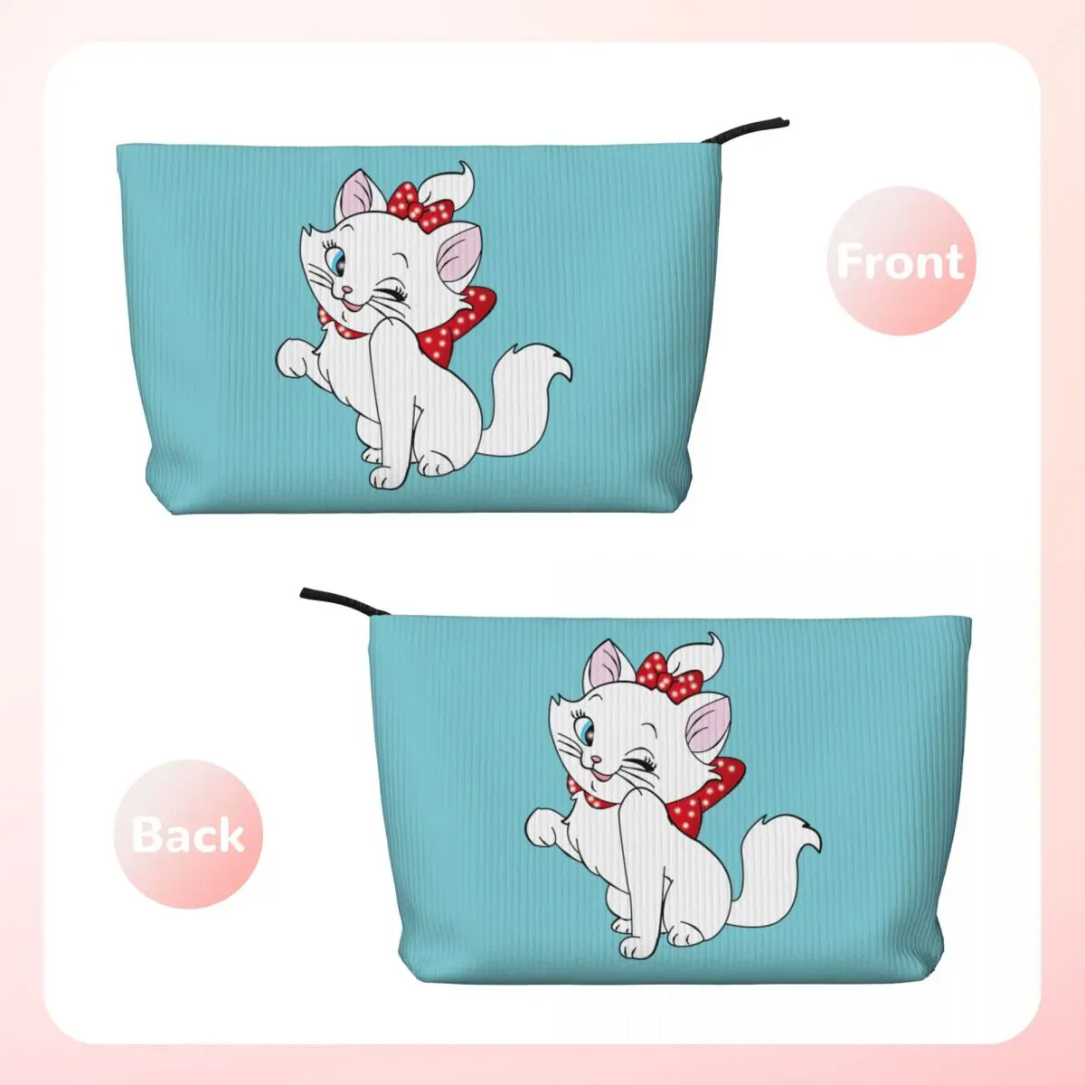 Custom Funny Cat Marie Travel Cosmetic Bag Women Funny Cartoon Kitten Makeup Toiletry Organizer Lady Beauty Storage Dopp Kit