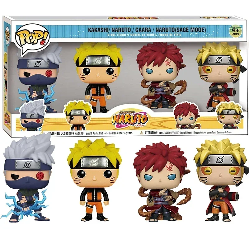 FUNKOS Uzumaki NARUTO Figure Kakashi Gaara Immortal Mode Naruto Combat Form Movie Figurine Statue Doll Model Toys Gifts