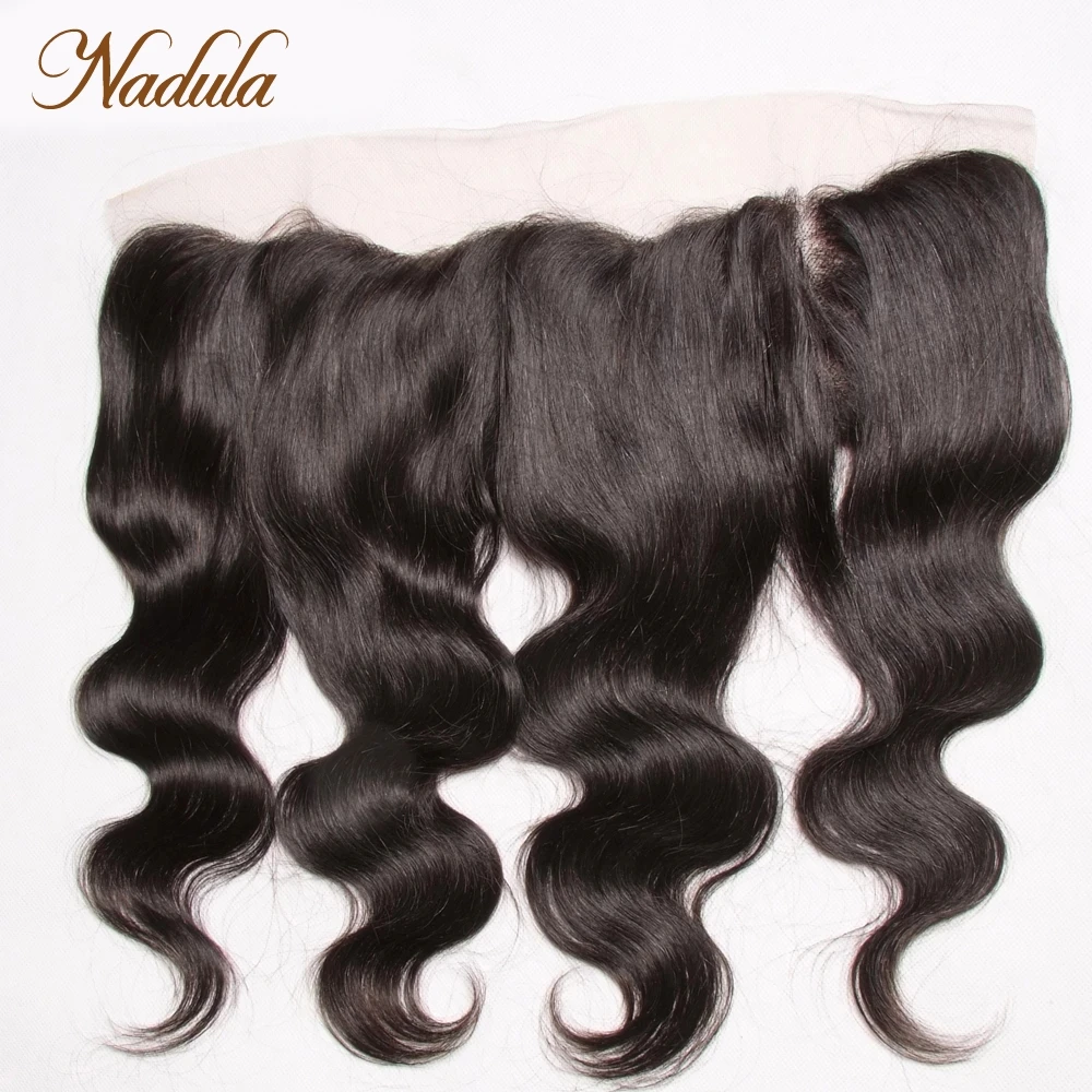 Nadula Haar 13x4 Spitze Frontal Körper Welle Haar Peruanische Remy Haar Spinnt 100% Menschliches Haar Extensions Verschluss 10-20 ZOLL