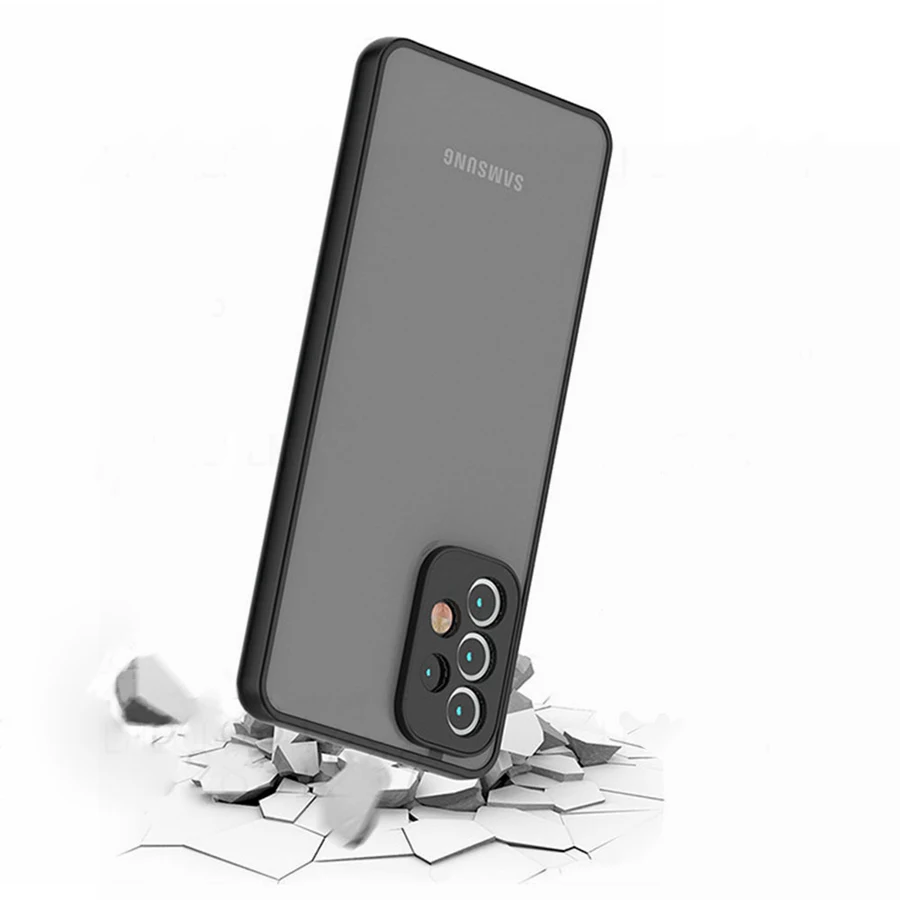 Armor Shockproof Matte Case For Samsung Galaxy A72 A04 A52 S A15 A32 A22 A36 A33 A53 A73 A56 A55 A35 5G A23 A13 A25 Bumper Cover