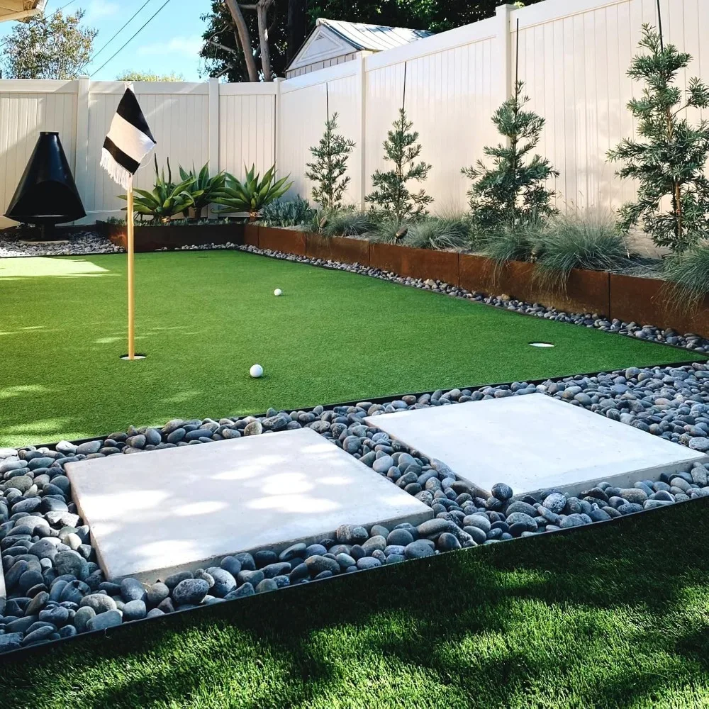 5 عبوات من حواف المناظر الطبيعية المطرقة الرمادية، شرائط 48 بوصة، عمق 6 بوصة 1/4 بوصة، قمة مستديرة من الفولاذ COR Ten، شديدة التحمل - ترقية جديدة #5