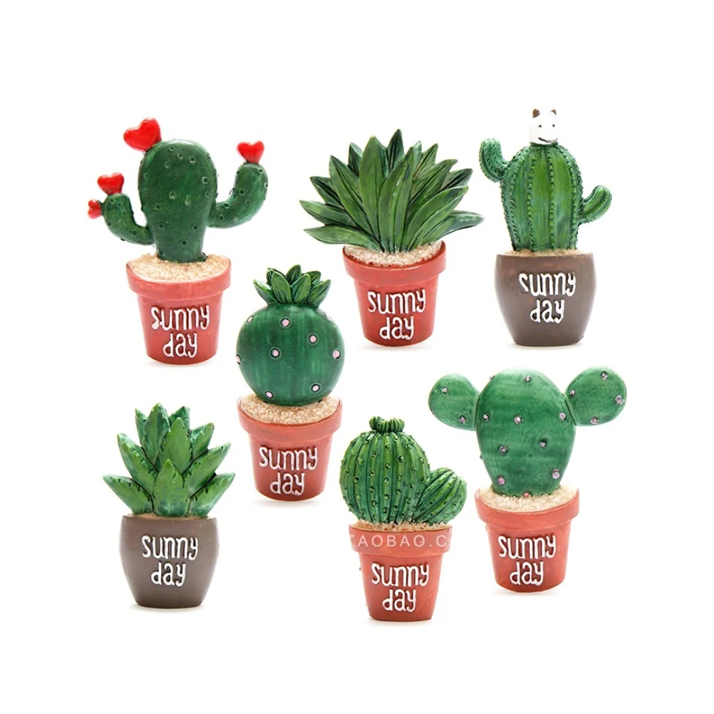 

5 Pcs Fridge Succulent Plant Design Phone Shell Cabinet Decor Refrigerator Stickers Home Accessories