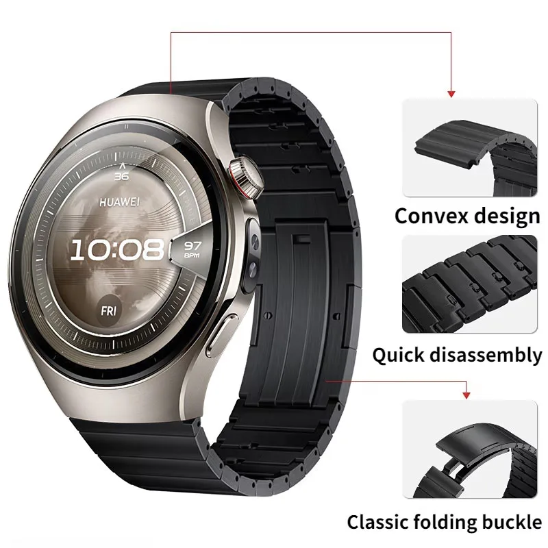 22mm Titanium Strap For Huawei Watch 5/4/3 Amazfit Balance 2/Bip 6-5/GTR 4 Lightweight Wristband Huawei Watch GT5-4-3-2 Pro Band