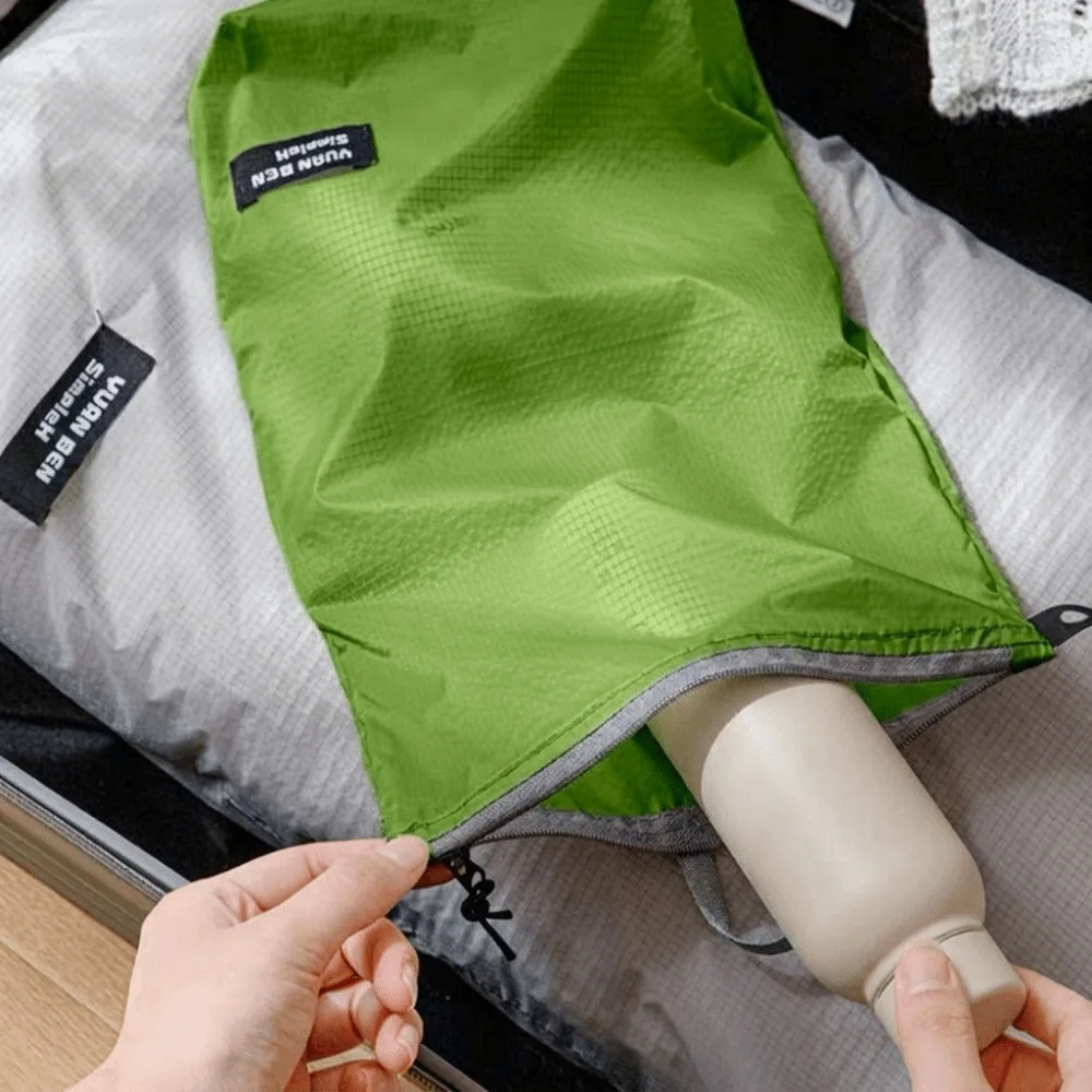 15D Nylon Travel Storage Bag Silicone Coated Wear Resistant Packing Organizer Stain Resistant Waterproof Waterproof Pouch