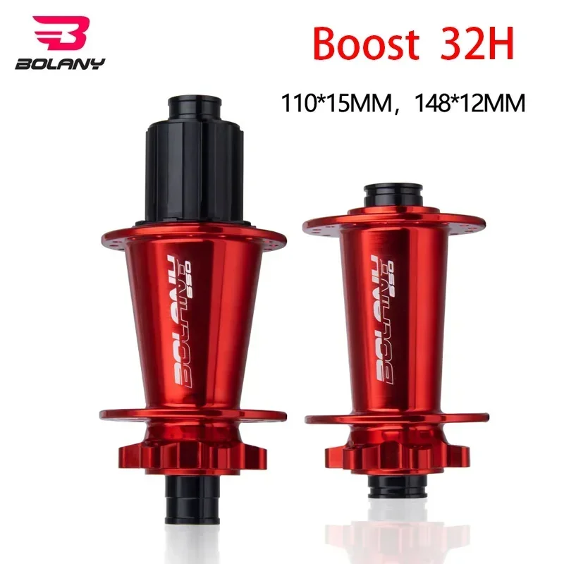 BOLANY Bicycle Thru Axle BOOST Hub 15*110mm MTB Bike Hub NBK 5 Sealed Bearing 32 Holes Disc Brake Front/Rear Bicycle Hub