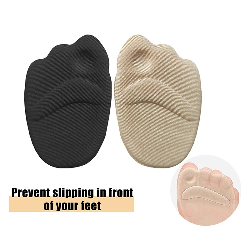

2pcs Forefoot Insert Cushion Pads Women Soft Insoles High Heels Insoles Anti-slip Foot Pain Relief Pads