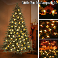 Solar String Light 20 LED Cute Bee Outdoor Wedding Garden Patio Party Christmas Tree Honeybee Starry Fairy Decor Lamp