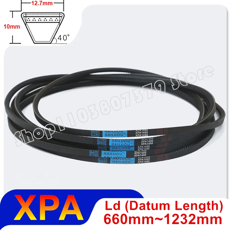 Conveyor Belts Type XPA Raw Edge Cogged V Belt Drive Toothed Rubber Transport Strap 660 732 832 900 945 982 995 1000 1120 1232mm