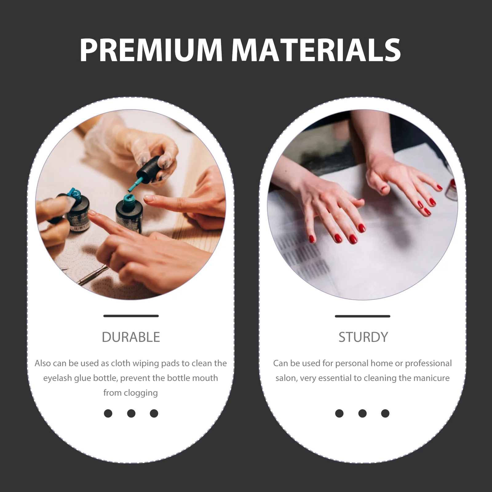 2 صناديق رمش تمديد مناديل خالية من الوبر مزيل طلاء الأظافر منصات لتنظيف مانيكير المهنية صالون المنزل استخدام غير المنسوجة