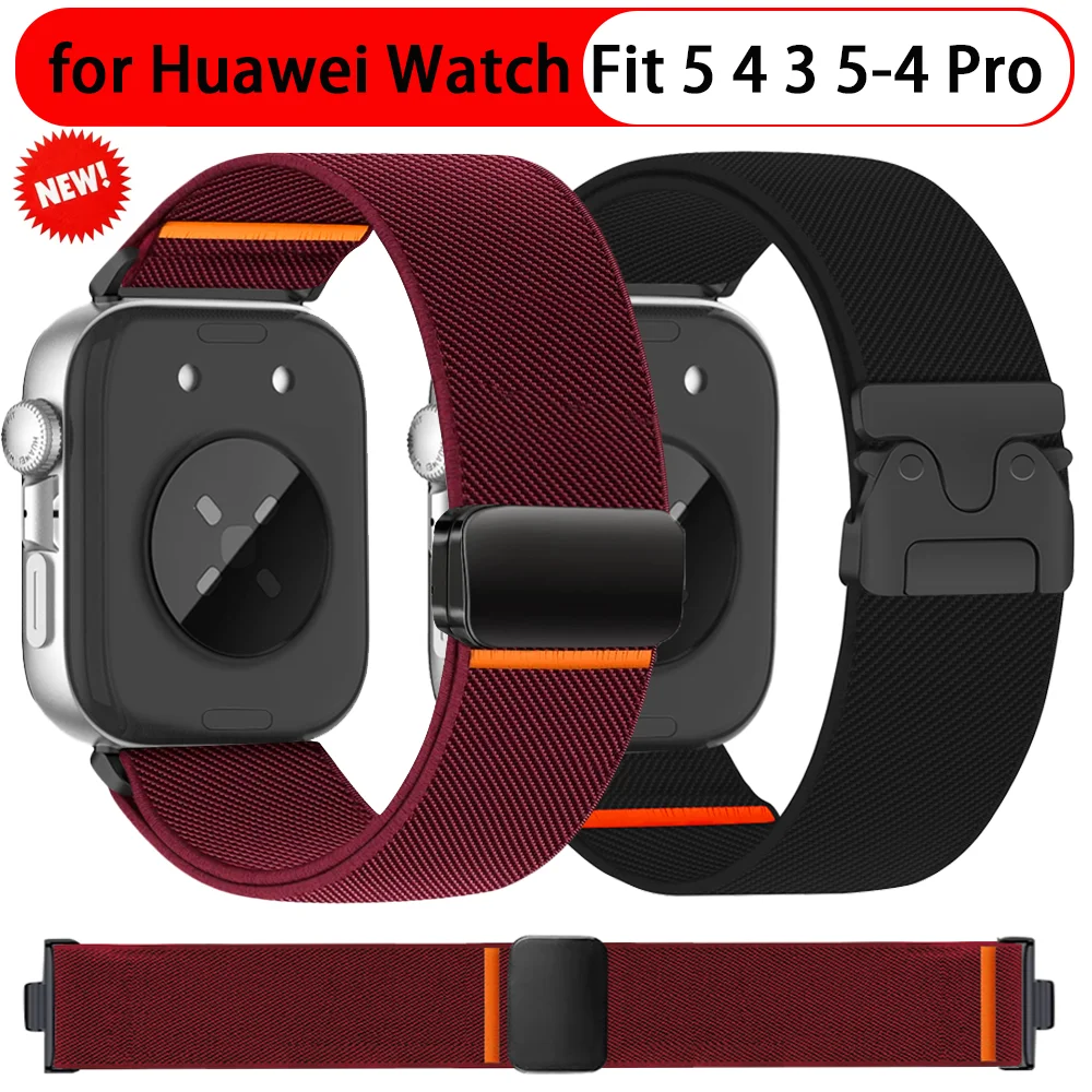 �y�Z�[�����zHuawei Watch Fit 5/5 Pro�p�i�C�����X�g���b�v�A�L�k���X�|�[�c�}�O�l�b�g���p���V���[�g�o�b�N���u���X���b�g�AHuawei Watch Fit 4/3/4 Pro�p���X�g�o���h