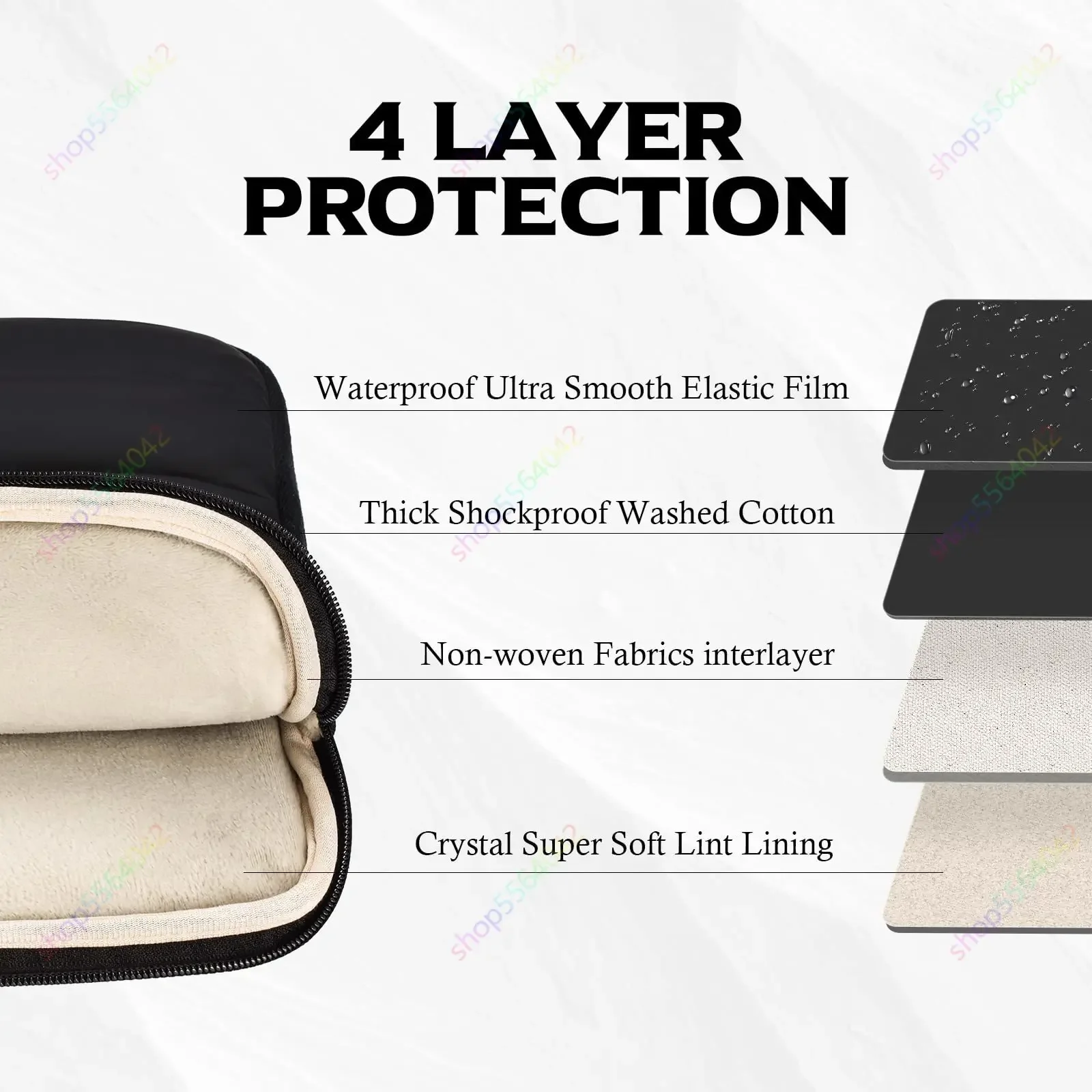 Puffy Tablet Sleeve Case for Samsung Galaxy Tab S9 S8 Ultra 14.6 Inch SM-X910/X916B/X918U Zipper Pouch Bag Cover for iPad Pro 11