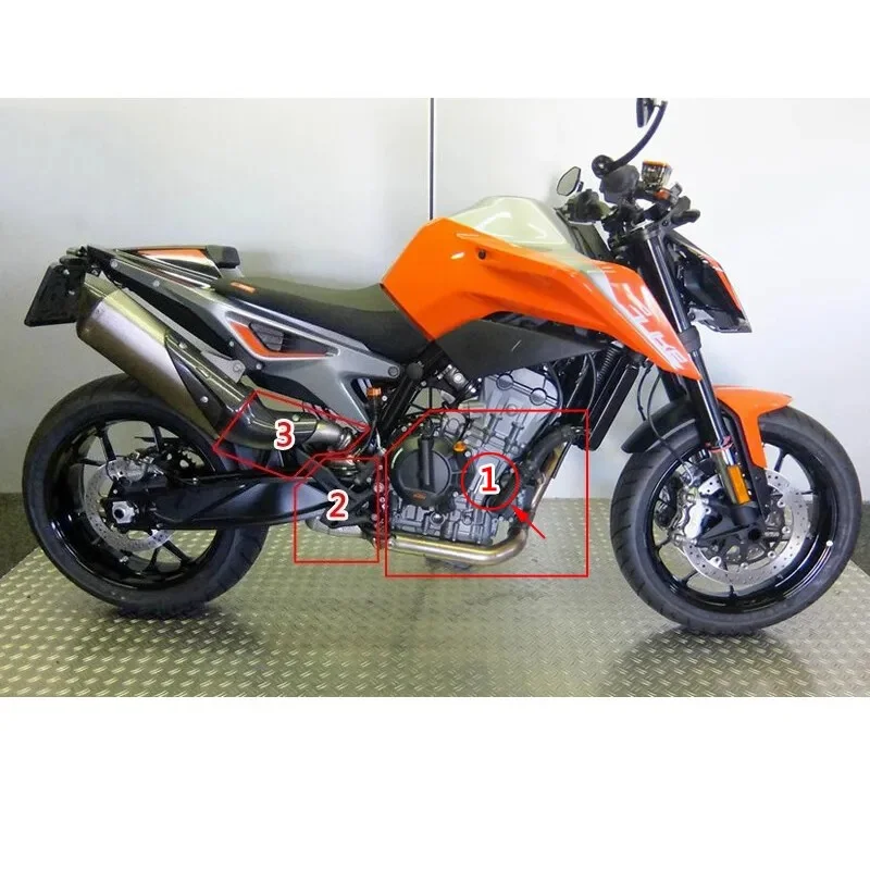 For 790 Duke Exhaust System Motorcycle Header Pipe Slip On Original Muffler Exhausts Pipes