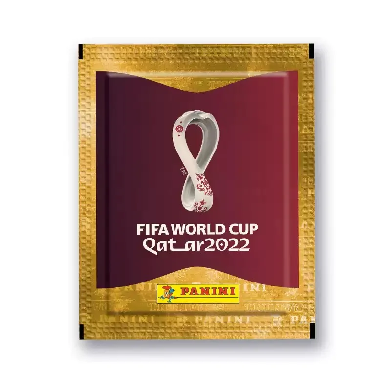 Autocollants officiels Panini FIFA Coupe du Monde Qatar 2022, versions rares bleues, rouges, violettes, vertes, noires 1/1, cadeau pour les fans de football