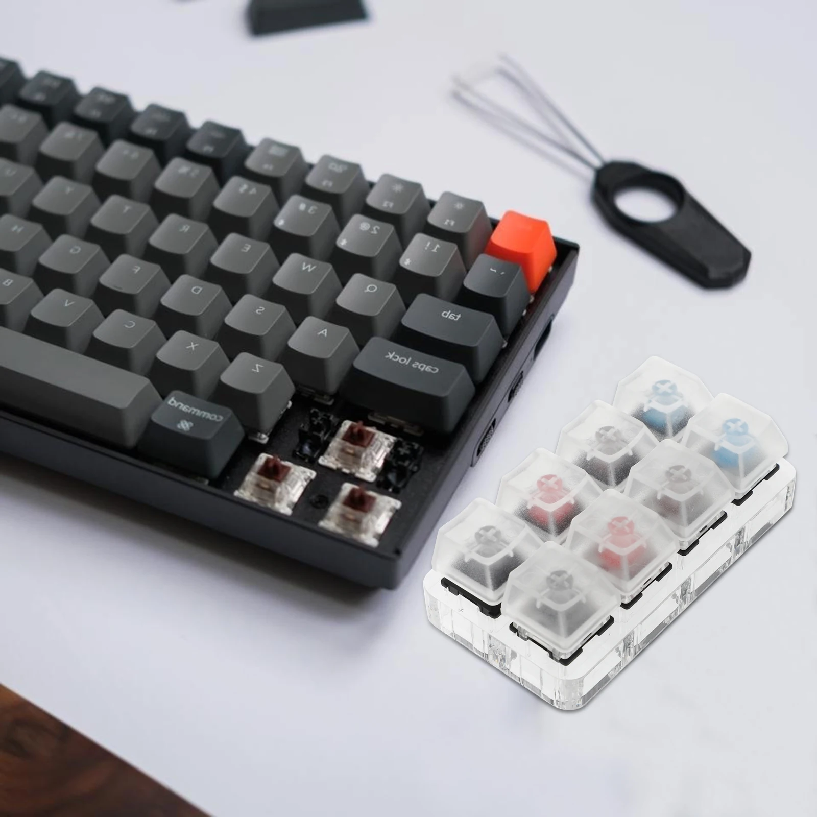 

Axle Tester Keyboard 4-Key Sampler Mechanical Shaft Keycap Part Abs Testing Tool