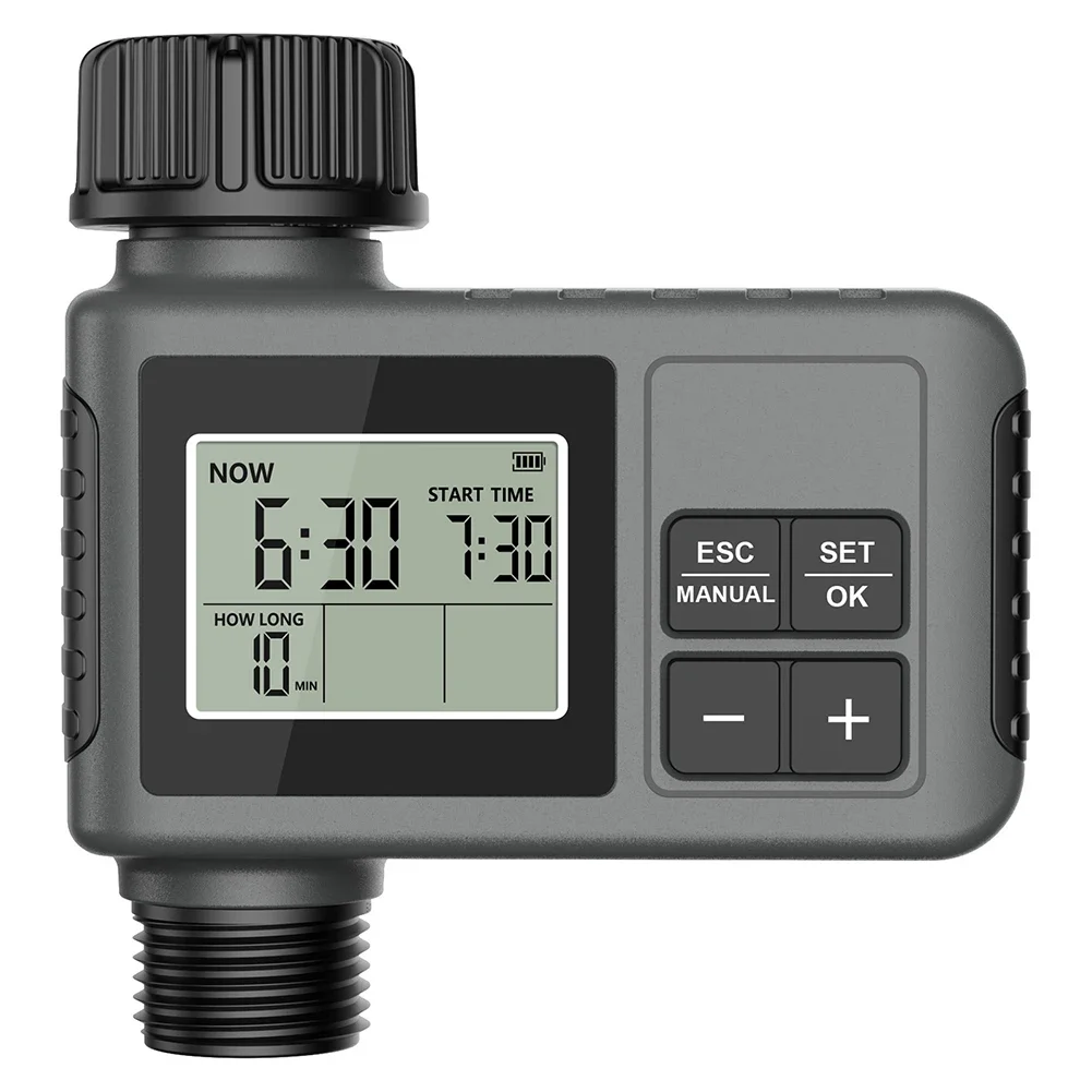 Automatic Sprinkler Controller with Rain Delay and Manual Watering Options Programmable Timer for Garden and Lawn Irrigation