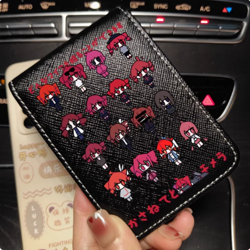 Carteras de moda de dibujos animados de Anime Kasane Teto, monedero de PU, tarjetero, bolsa de dinero, regalo 2281 Cosplay