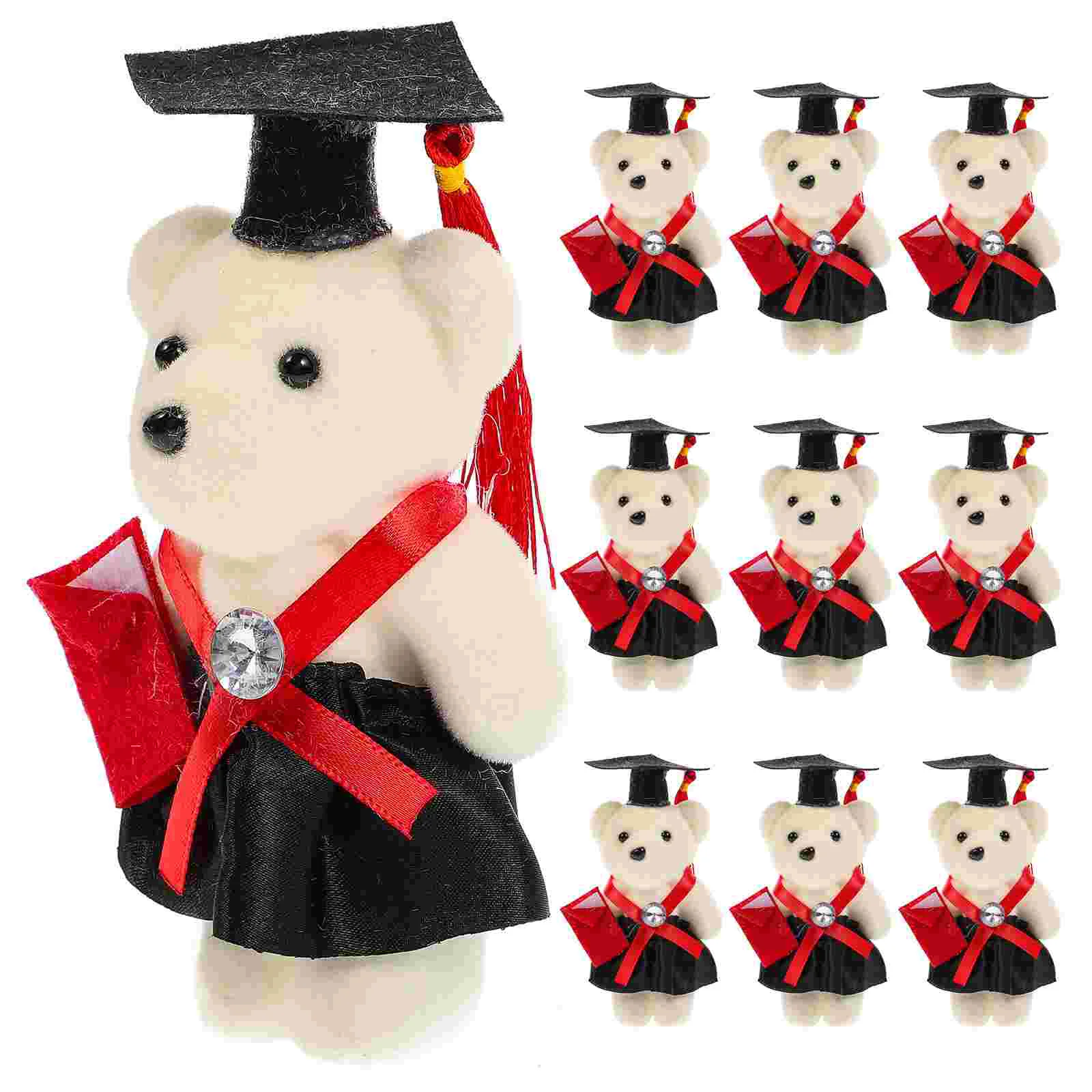 5 Pcs Graduation Season Dr Bear DIY Flower Bouquet Ceremony Gift Decorations Ice Cream Cake Commencement Ornaments Foam