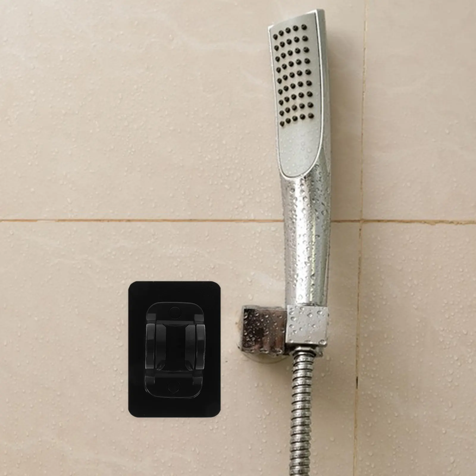 Adjustable No-Drill Showerhead Bracket Handheld Shower Head Holder Bathroom Wall Sprinkler Holder Rust-Resistant Shower Mount