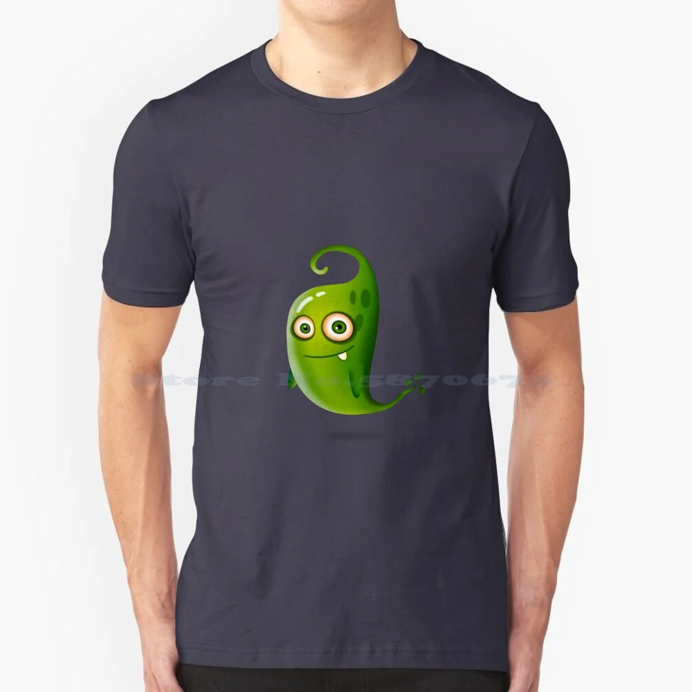 Cute Green Ghost T Shirt 100% Cotton Tee Space Ghost Green Ghost Halloween Christmas Funny Ghost Orchino Boo Fun Ghost