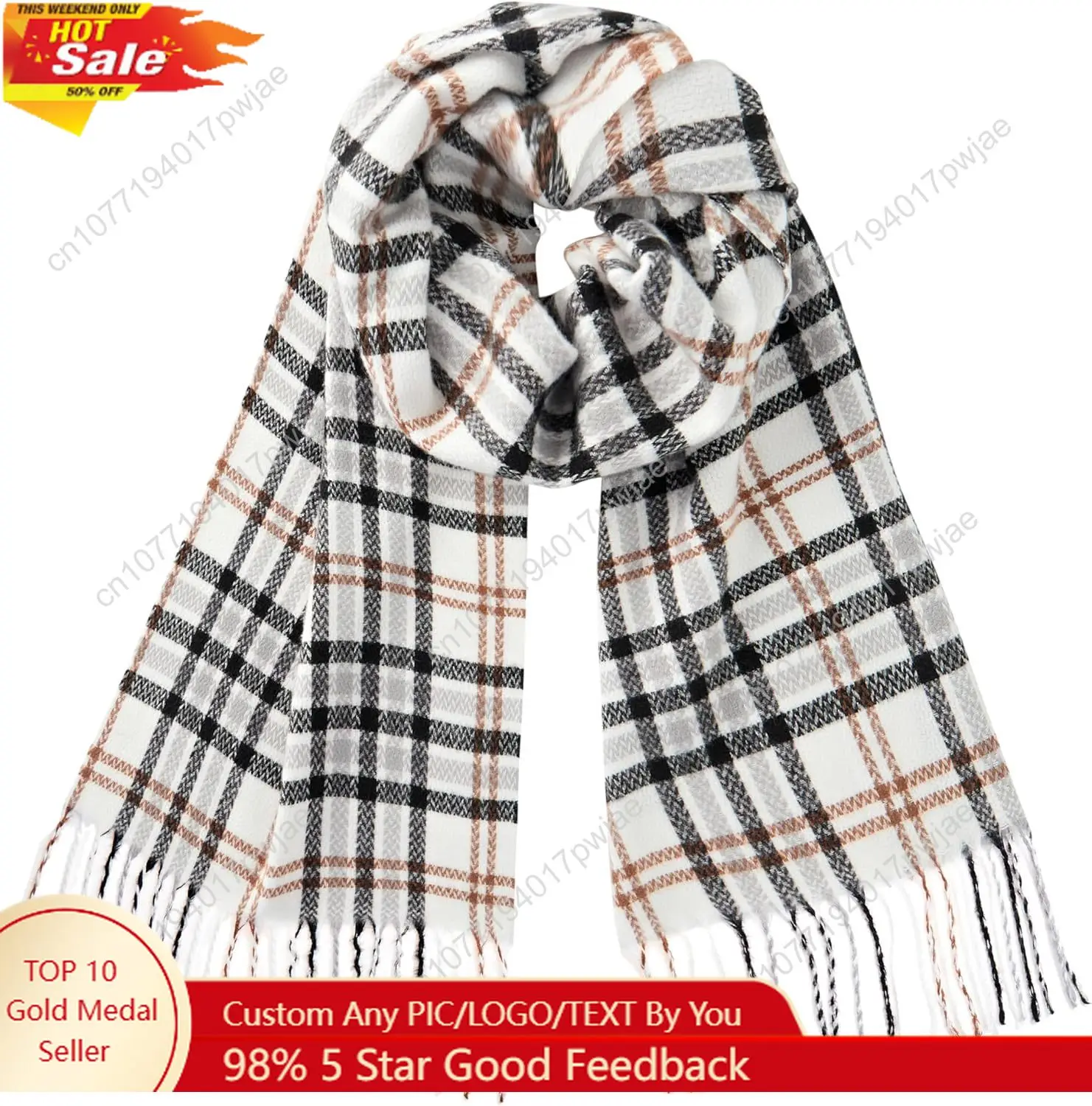 

CALVIN & OLIVIA Ultra-Soft Cashmere Feel Scarf Winter Holiday Gift for Men & Women